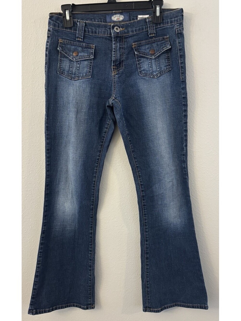 Vintage Dark Wash Front Pocket Just U.S.A. Bootcut Jeans Juniors Size 9